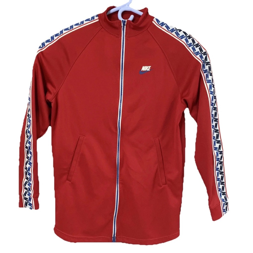 NIKE Vintage Mens Sportswear Track Zip-Up Jacket Red, White and Blue Men’s Small